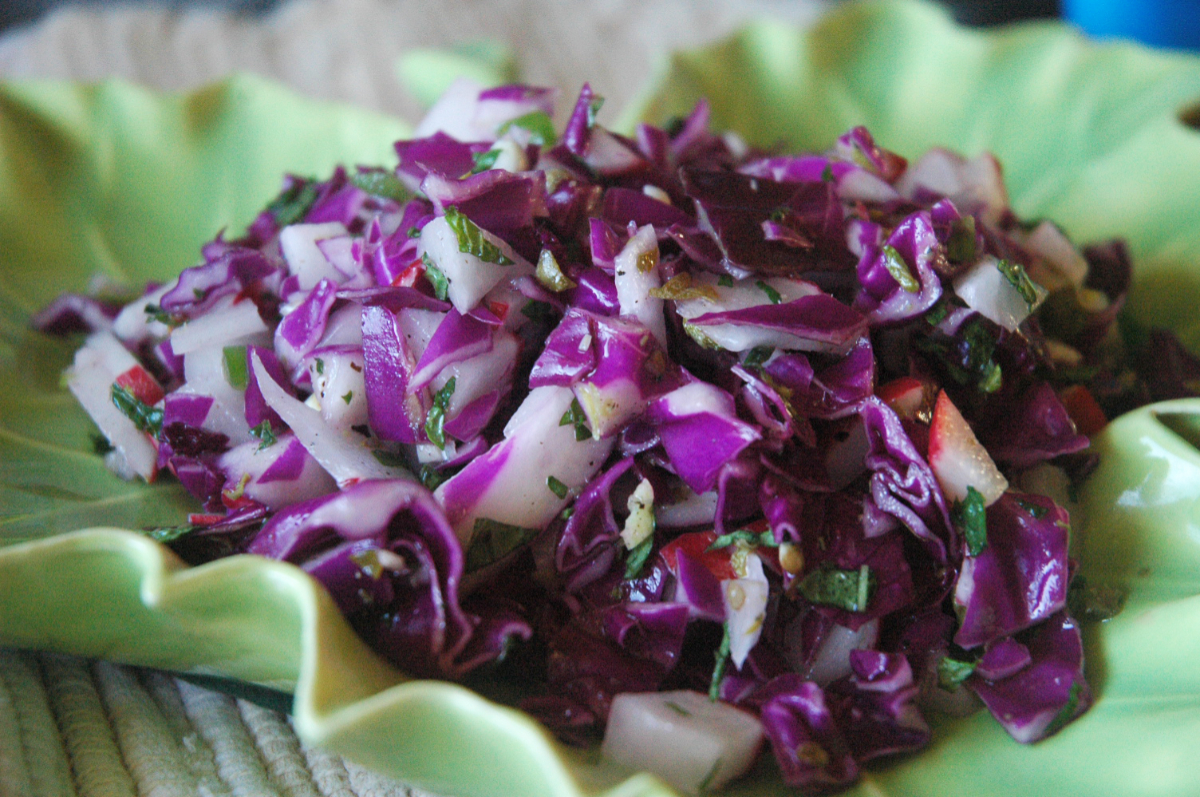 Greek Red Cabbage Salad