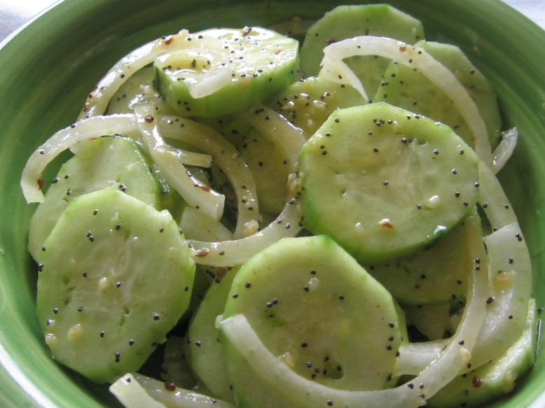Cuke Salad with Anise Poppy Seed Dressing