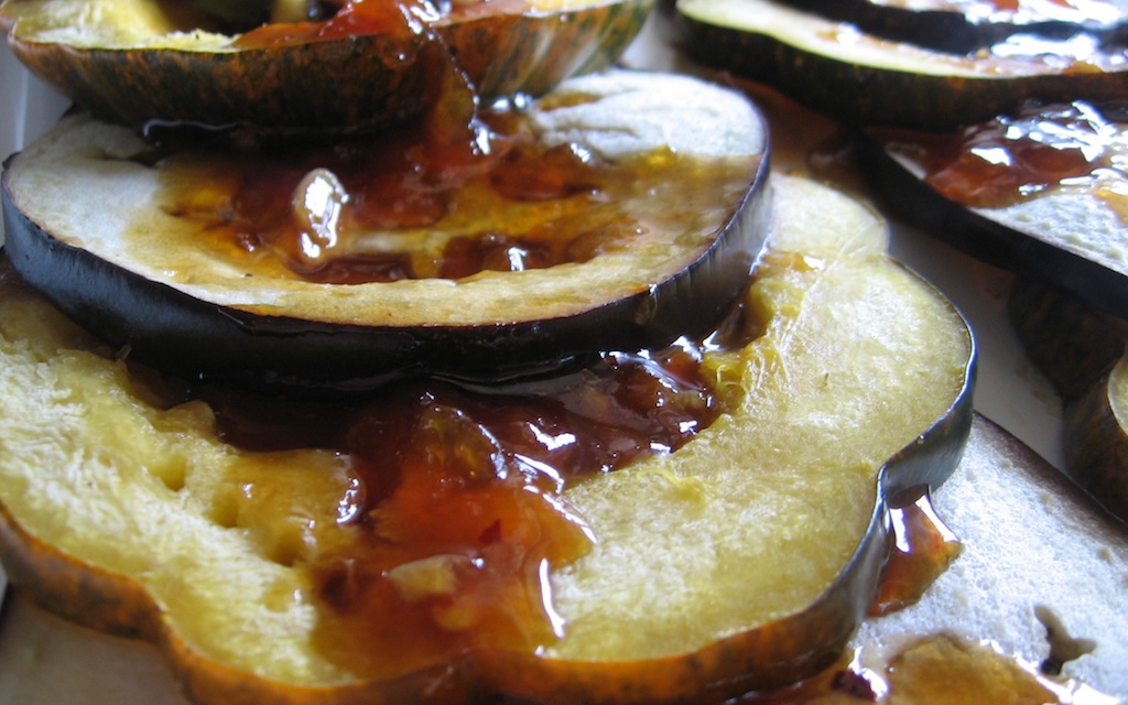 Ginger Eggplant and Squash Rings
