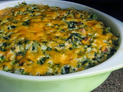 Cheesy Mixed Greens and Rice