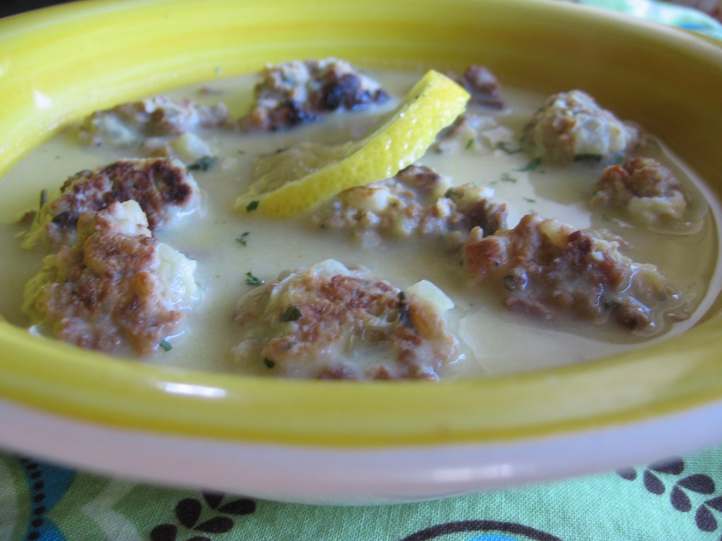 Lemony Veggie-Ball Soup