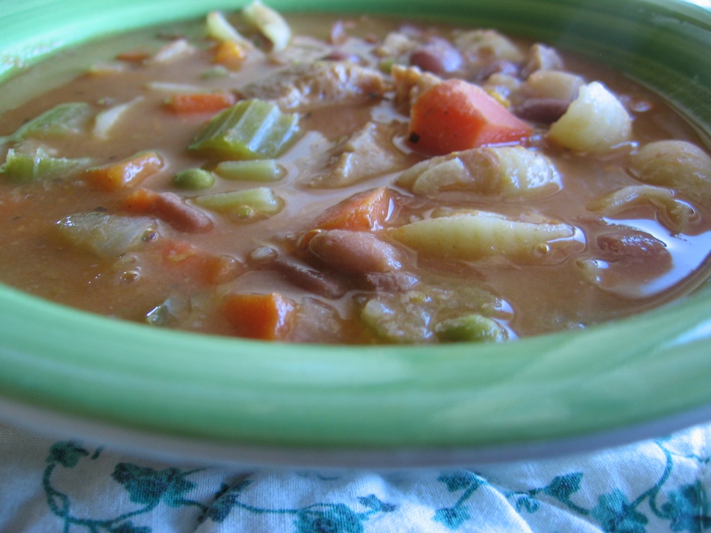 Minestrone Soup with TVP : TSP