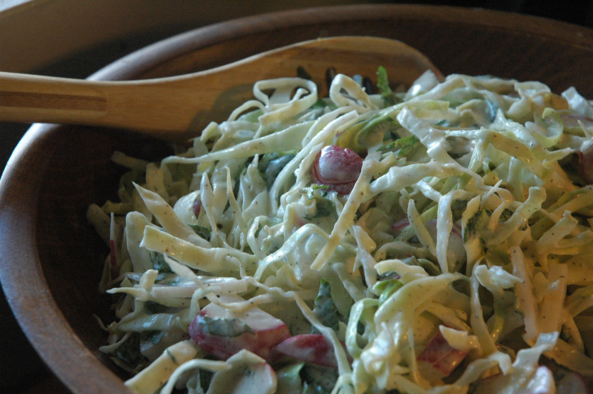 Minted Coleslaw with Ricotta Dressing