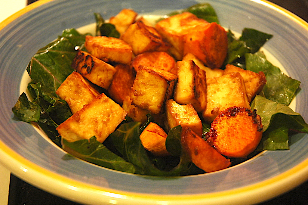 Miso Tofu and Sweet Potatoes