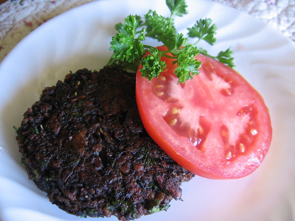 Mushroom TVP Burgers