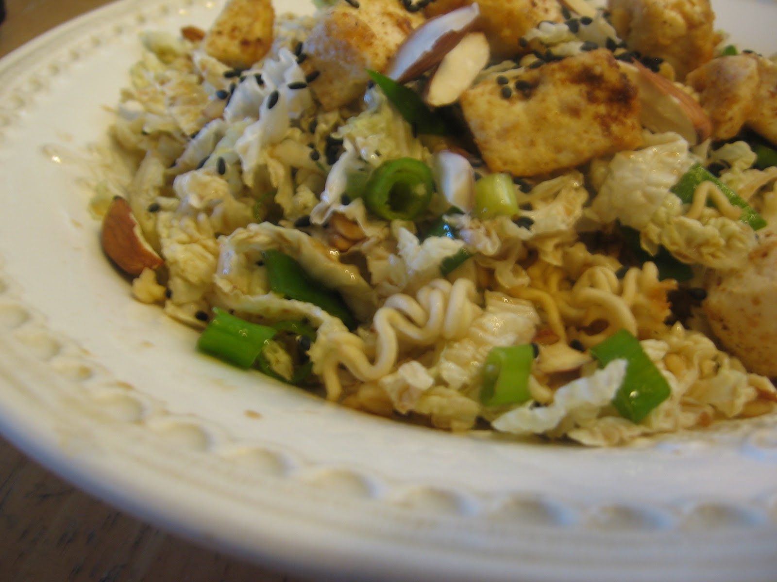 Napa Cabbage Salad with Sesame Tofu