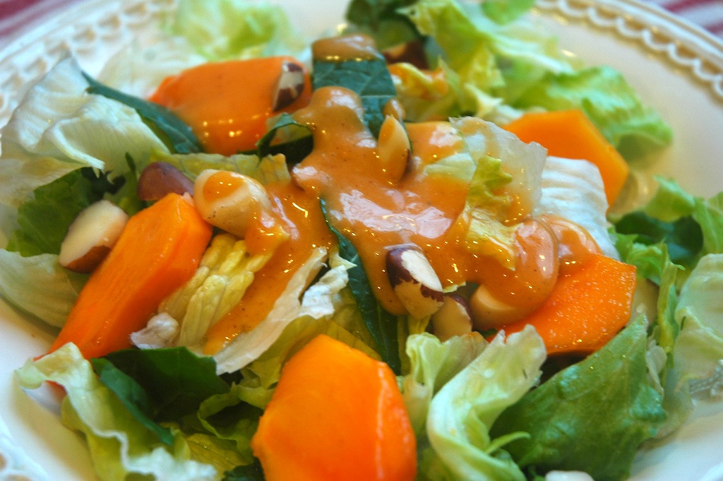 Persimmon Green Salad