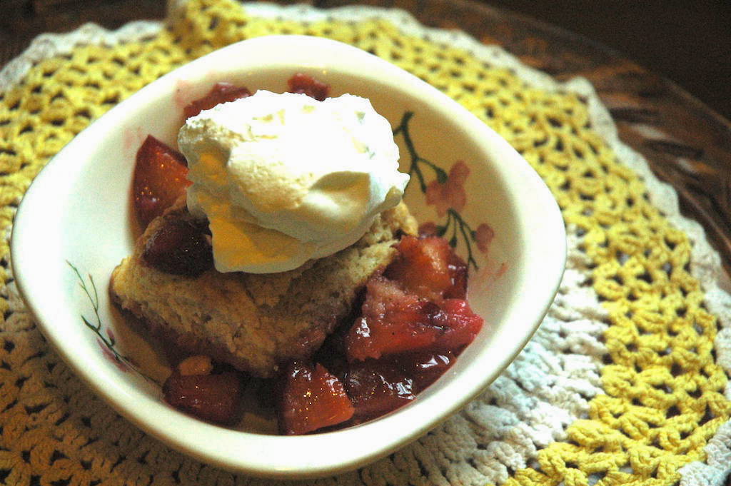 Plum Shortcake Made With Leftover Biscuits