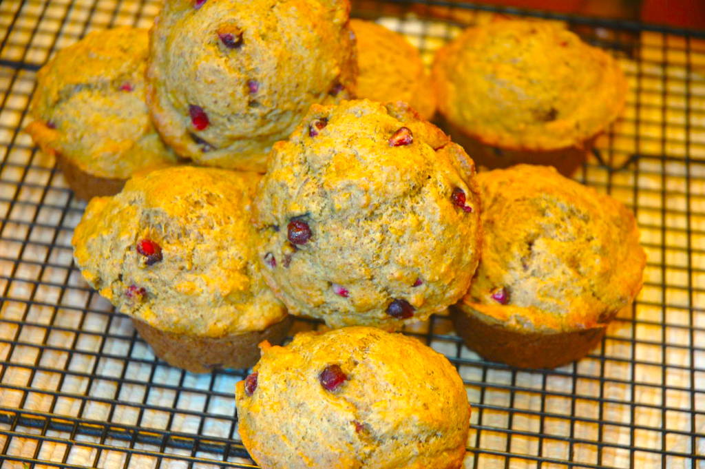 Pumpkin Pomegranate Muffins