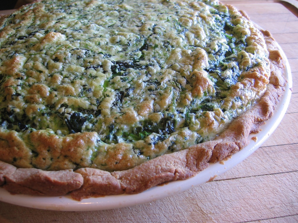 Spinach Quiche in Soy Crust : Low Carb