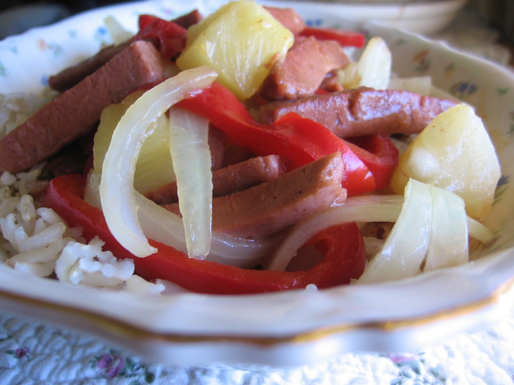 Sweet and Sour Veggie Dog Strips