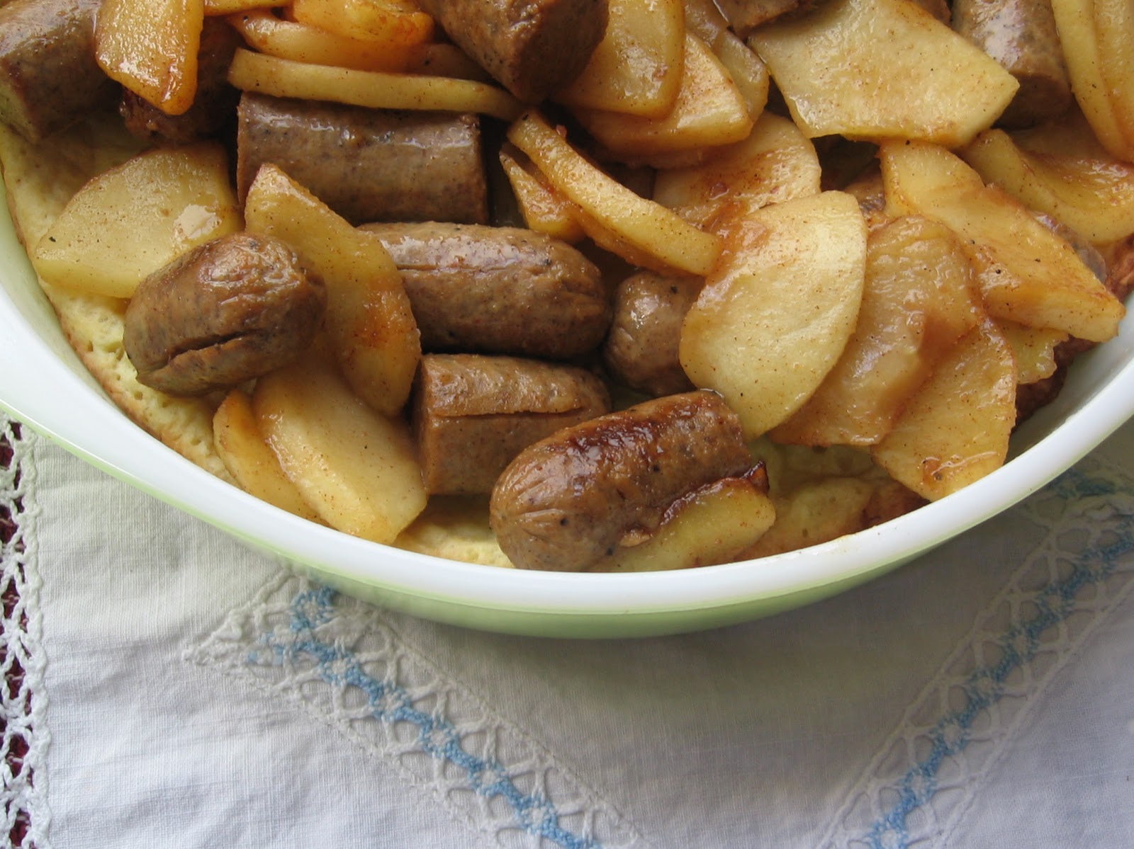 Veggie Sausage and Apple Skillet