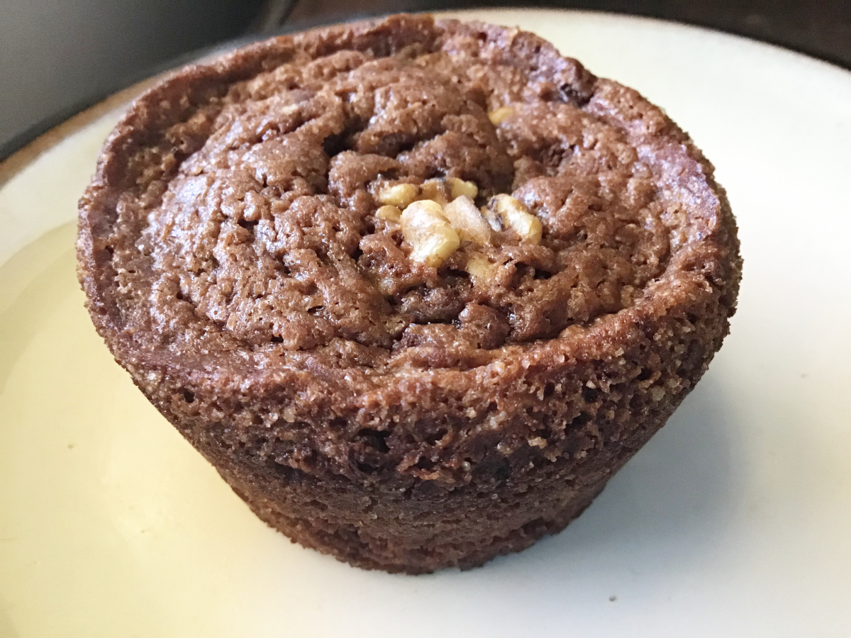 Walnut Brownies in Muffin Tins