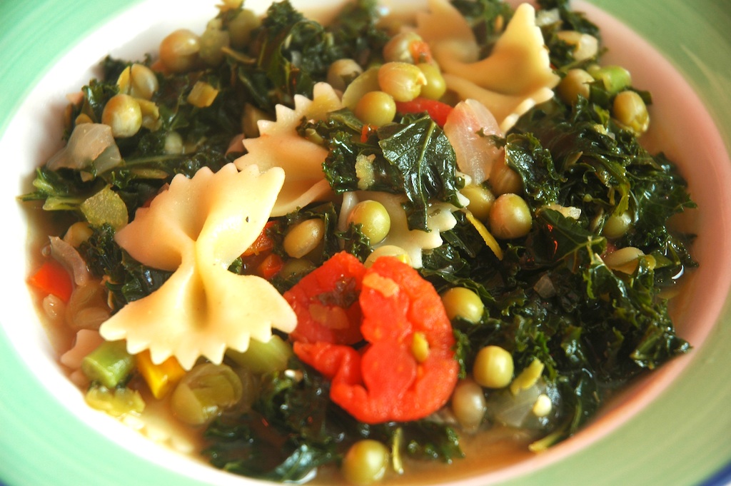 Whole Dry Peas and Kale