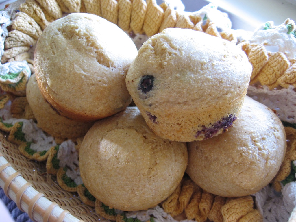 Whole Wheat Blueberry Muffins